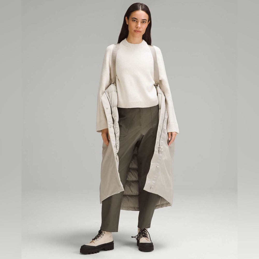 Lululemon Snow Warrior Long Parka in Raw Linen Size 8 - Picture 3 of 14